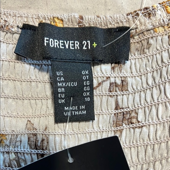 Forever 21+ Taupe and Floral dress - Picture 7 of 7